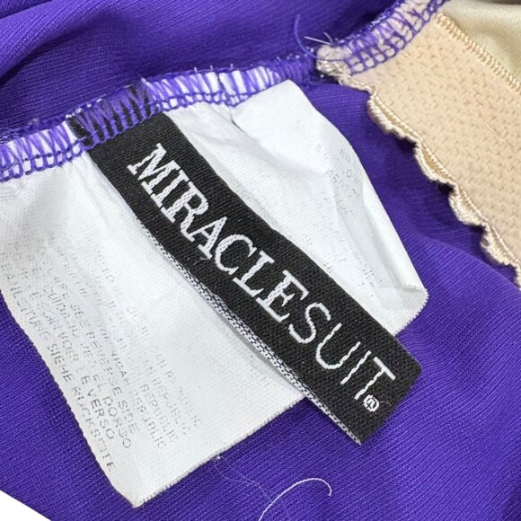 Miraclesuit Womens Sanibel Surplice One-Piece Swimsuit Purple Size 18 Slimming T - Picture 3 of 6